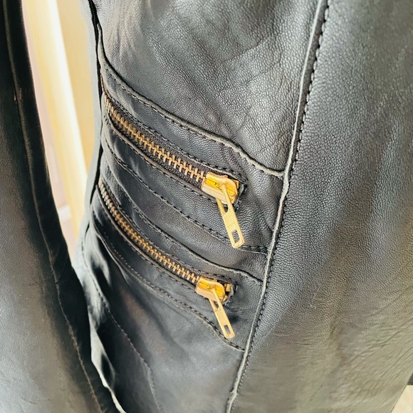 Maje Lamb Leather Moto Jacket - Picture 12 of 16